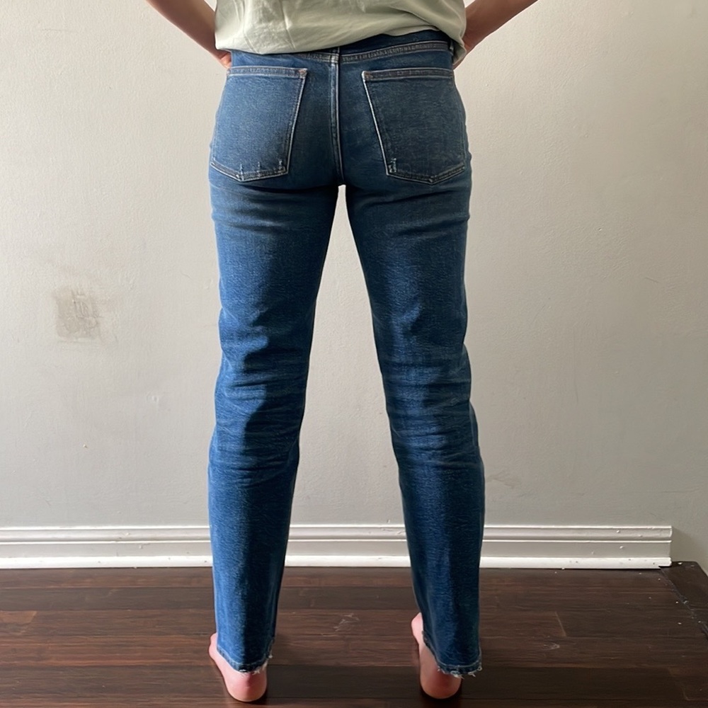 Madewell Tall Mid-Rise Classic Straight Jeans in Carsondale Wash